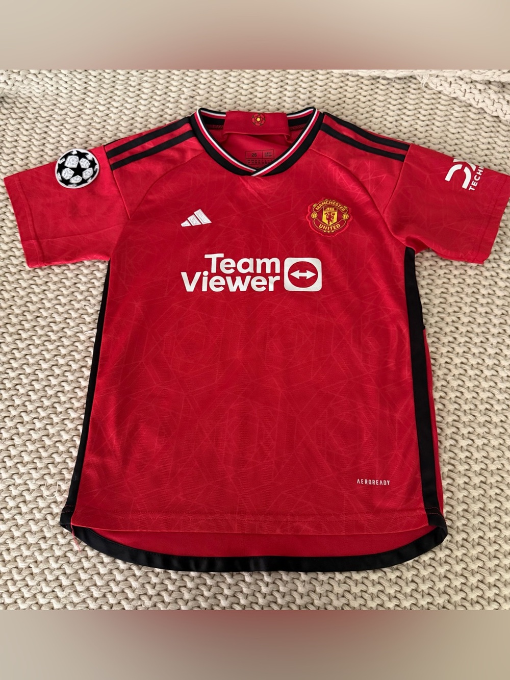 Adidas Manchester United 2023/24 home soccer jersey youth